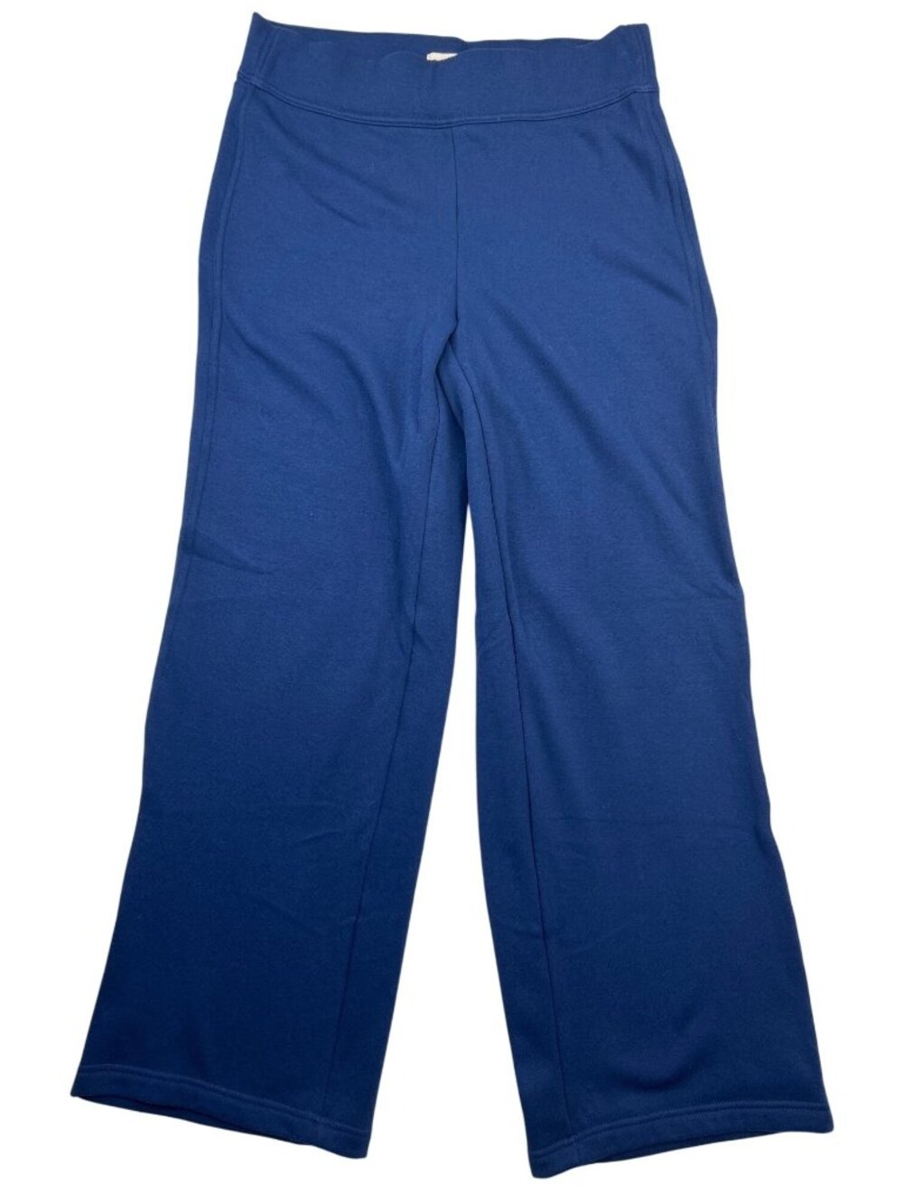Lands’ End Navy Blue Knit Wide Leg Sweatpants Women's L  Comfortable Pull-On